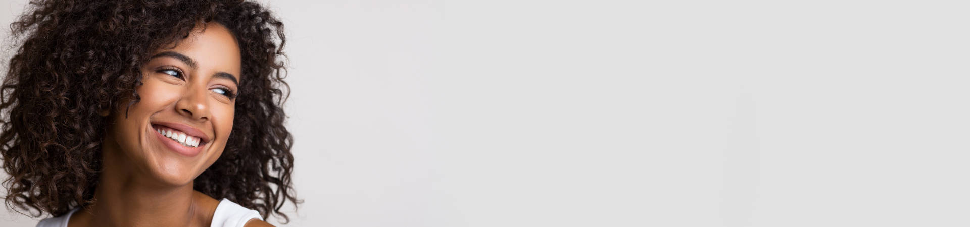 Beauty portrait of happy african american woman